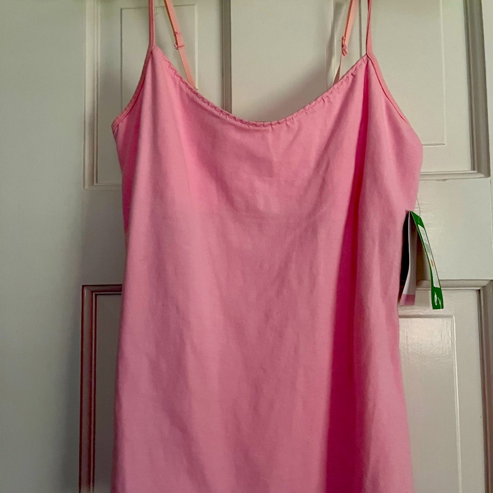 Lilly Pulitzer pink cotton fitted tank.  Vintage - NWT